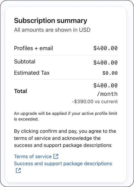 Subscription Summary — List Cleaning